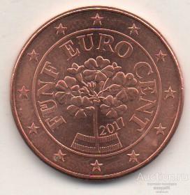 Австрия 5 евроцентов 2017г. 25_11_17  Unc