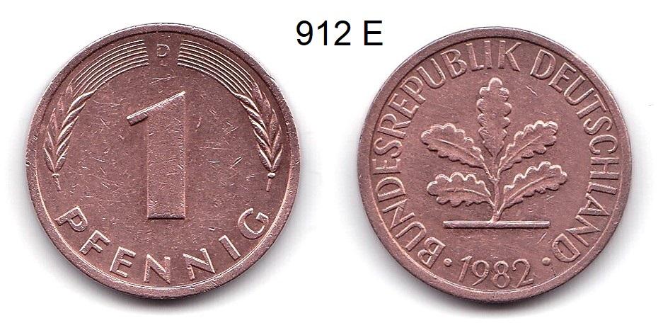 ФРГ. 1 пфенниг. 1982 год (D).
