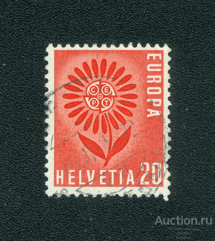 1964 г. Швейцария - Европа (C.E.P.T.) – Цветок (1284е)