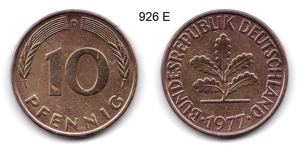 ФРГ. 10 пфеннигов. 1977 год. (D).