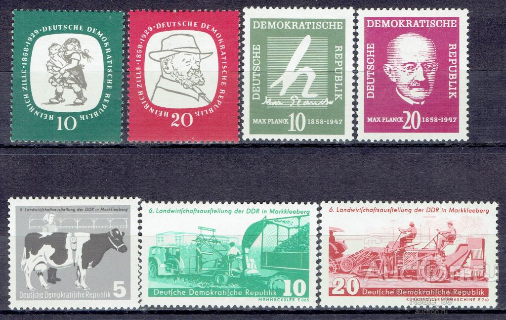 1958 ГДР набор марок Mi 624-630