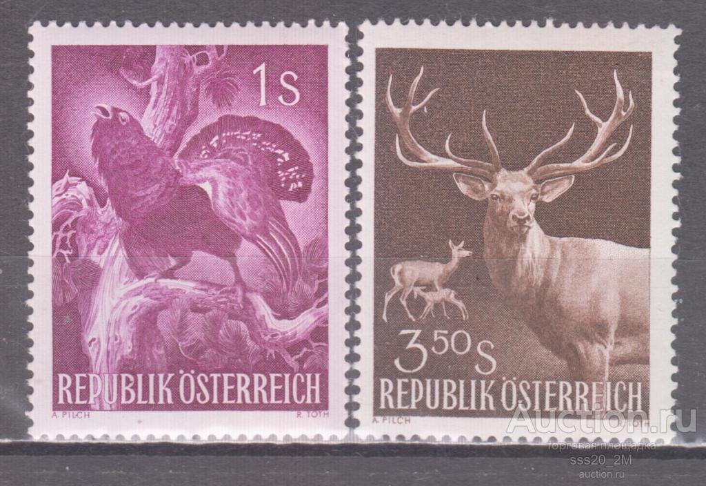 Австрия 1959 фауна M1062,i1065 MNH