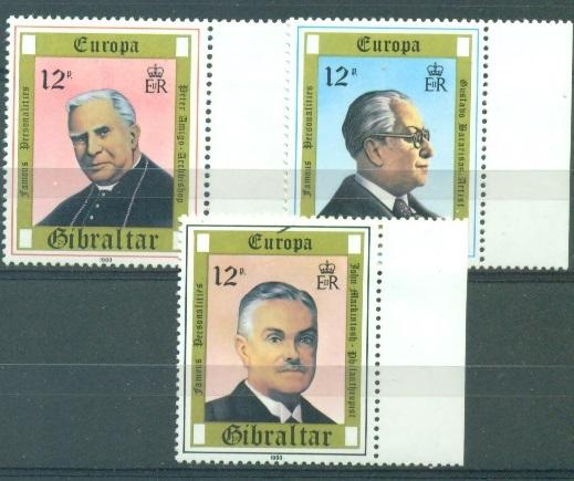 Гибралтар 1980 г. серия  Выдающиеся личности  негашеная**