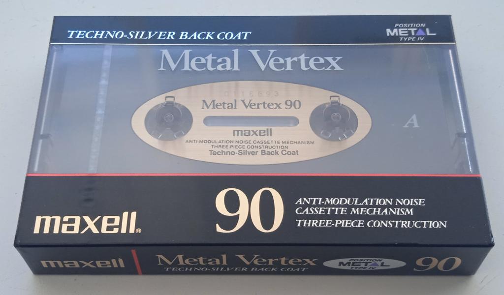 Топовая аудио кассета MAXELL METAL VERTEX 90 JAPAN НОВАЯ