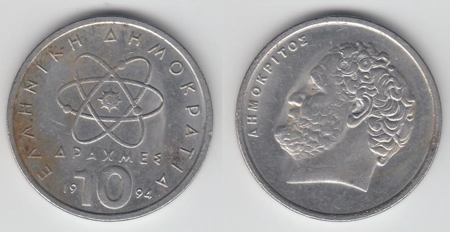 Греция 10 драхм 1994 М
