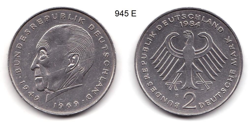 ФРГ. 2 марки. 1984 год. F. Конрад Аденауэр.
