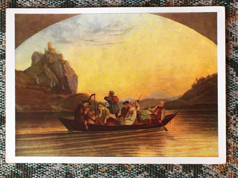 Людвиг Рихтер. Переправа через Эльбу в Шрекенштайне.