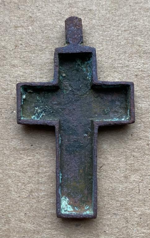 НАТЕЛЬНЫЙ КРЕСТИК ДЛЯ ДЕРЕВЯННОЙ ВТАВКИ 18-19 Века. 44