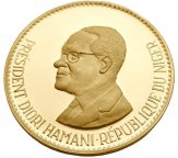 Нигер. 100 франков 1968 г. Золото. 32,0 гр*0.900 0.9259 oz. Амани Диори.