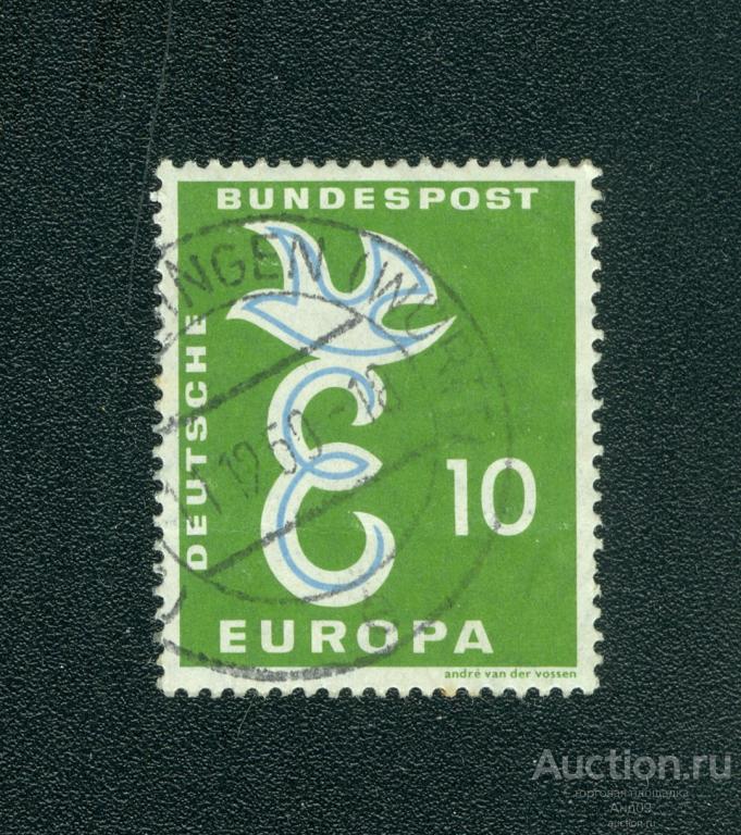 1958 г. ФРГ - Европа (C.E.P.T.) - Буква "Е" (0666е)
