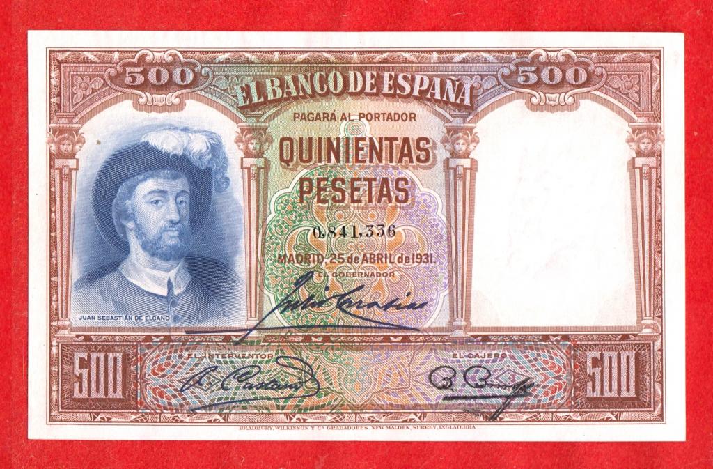 Испания, 500 песет, 1931, aUNC, 0,841,336