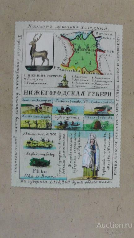 Нижегородская губерния. Репринт. Из серии. См. описание.....