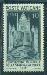 Ватикан 1936 г. из серии  Выставка христианской прессы № 52 Библия негашеная**
