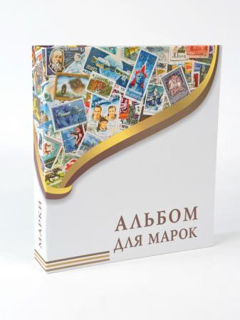 Иллюстрированная папка-переплёт «Марки» (без листов) формата OPTIMA. Albommonet, Росс