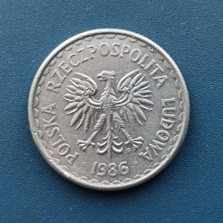 Польша 1 злотый 1986 год лот 2