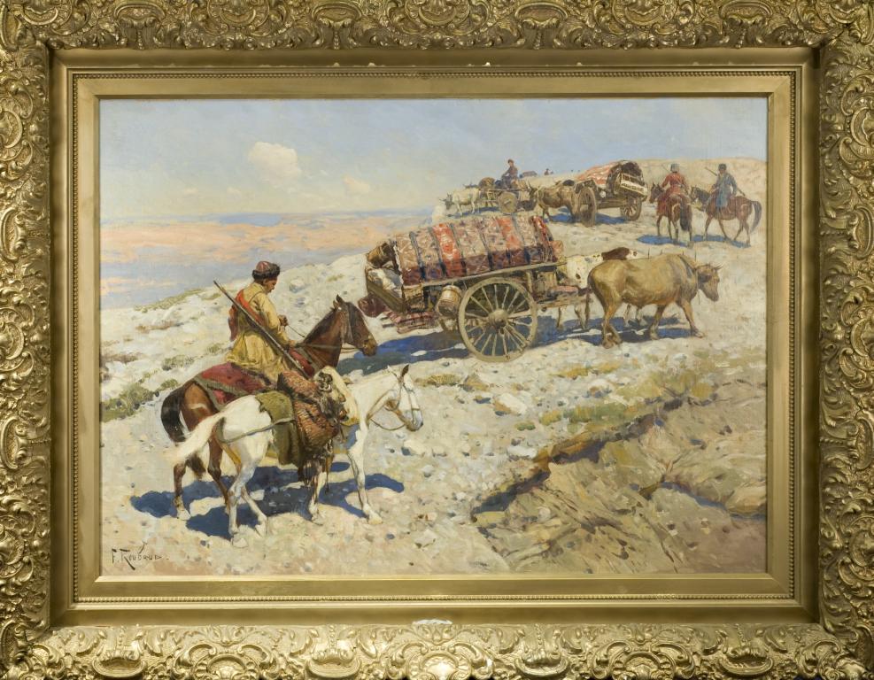 Рубо Франц Алексеевич Обоз в пути.