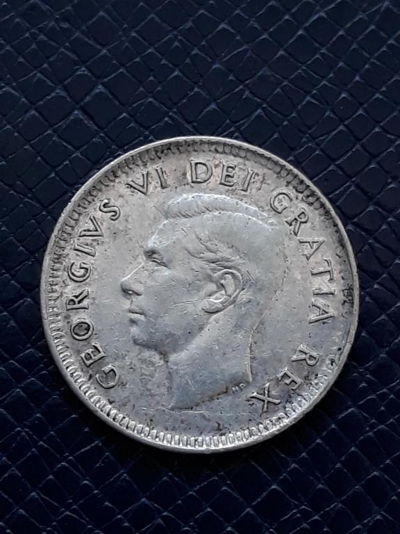 Канада 10 центов 1950 КМ 43