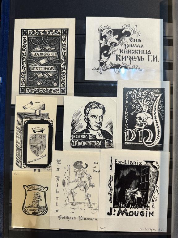 Коллекция экслибрисов, ex libris, книжный знак. 4000 шт.
