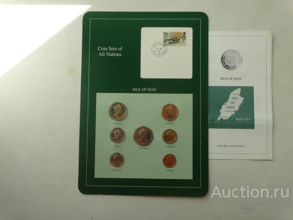 Остров Мэн набор монет из серии Coin Sets of All Nations.