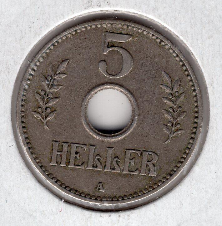 5 геллеров - Германская (Немецкая) Восточная Африка - 1913 А - KM#13