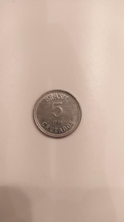 Монета Бразилия 5 крузадо 1986 года (Н108)