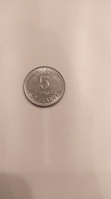 Монета Бразилия 5 крузадо 1987 года (Н108)