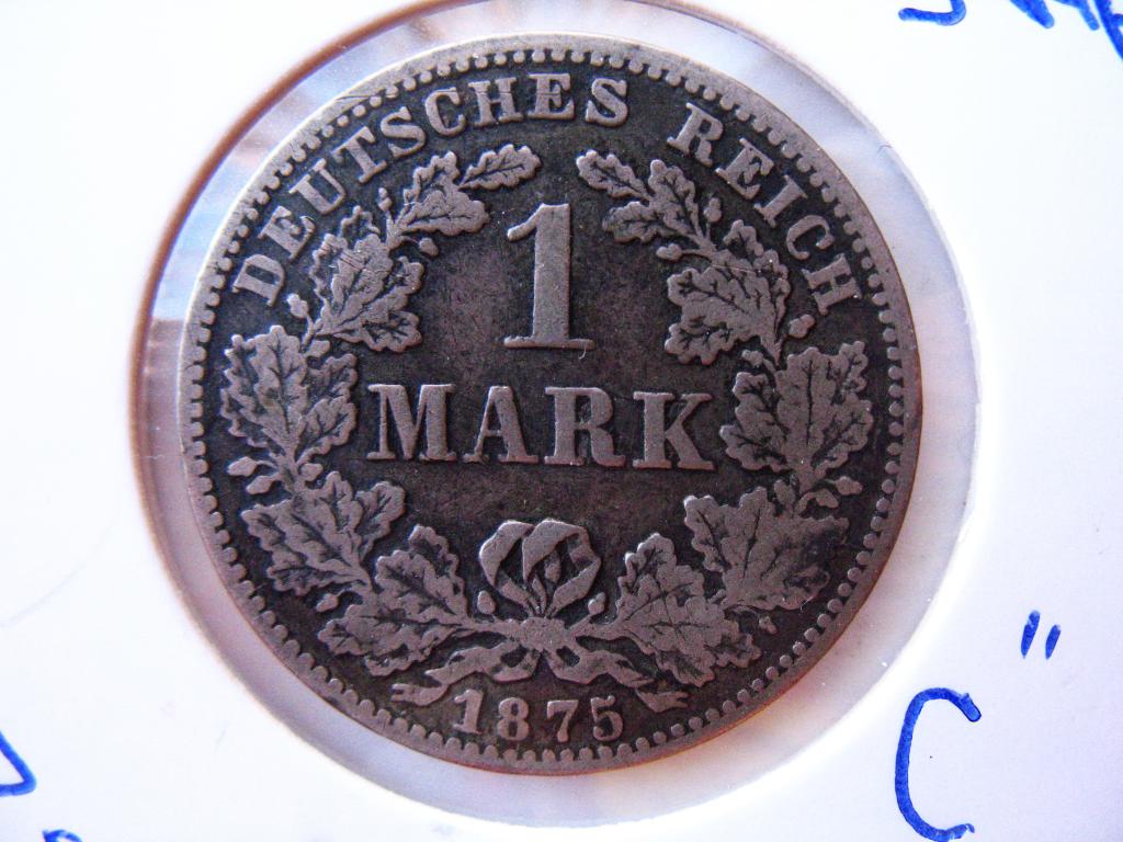 1 марка 1875 года Германия С