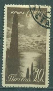 СССР 1938 г. Курорты СССР  Крым гашеная