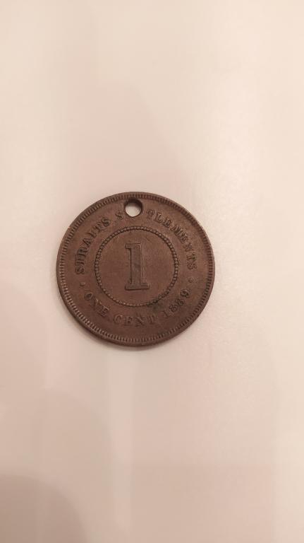 Монета Колонии Британии 1 цент 1889 года (Н119)