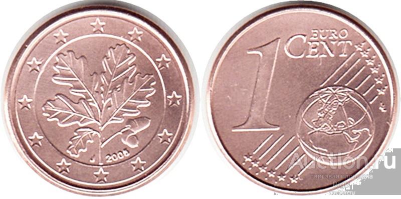 Германия, 1 Евроцент 2005 года, J