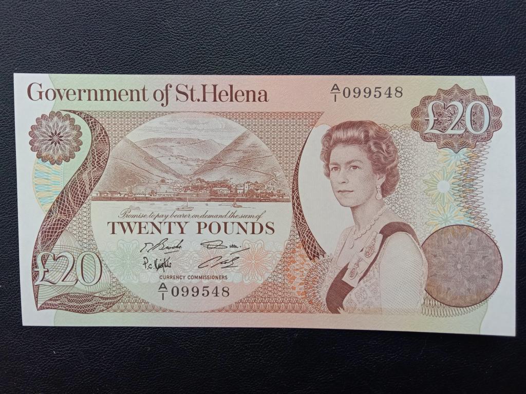 Остров Святой Елены 20 фунтов 1986г.  UNC   Р.10