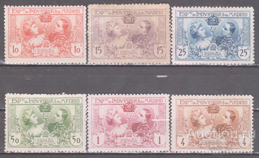 Испания 1907 промышленная выставка Мадрид MiA1a-A1f MH/MLH
