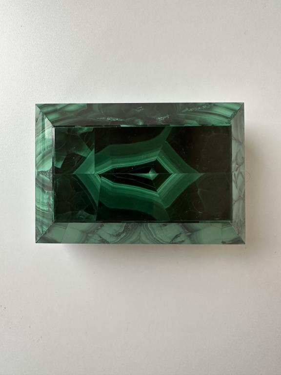 Шкатулка. Уральский сувенир. Малахитовая шкатулка для украшений 12*8*6