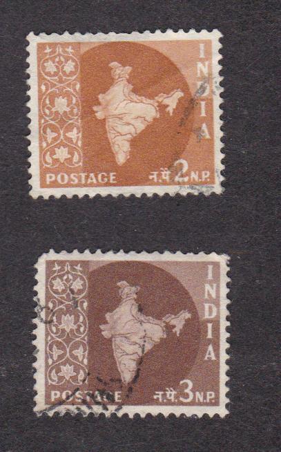 Индия 1957 Стандарт Карта (8165)