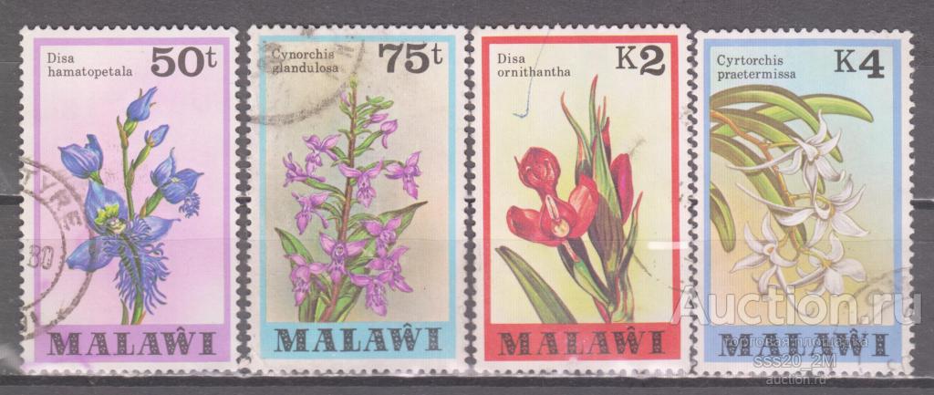 Малави 1979 орхидеи Mi314,315,318,319