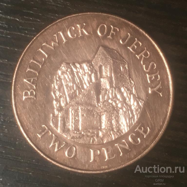 Джерси 2 пенса 2008 год Королева Елизавета II