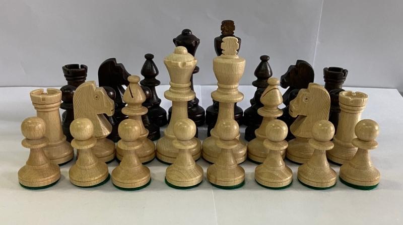 Деревянные шахматные фигуры Стаунтон 4 в пакете /Staunton №4 / Madon (Польша)