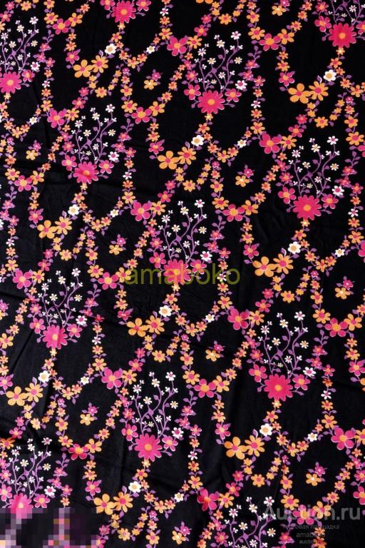 Ткань старинная штапель Гирлянды 3,70*0,66м 