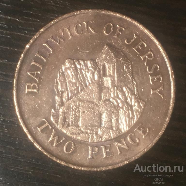 Джерси 2 пенса 1987 год Королева Елизавета II