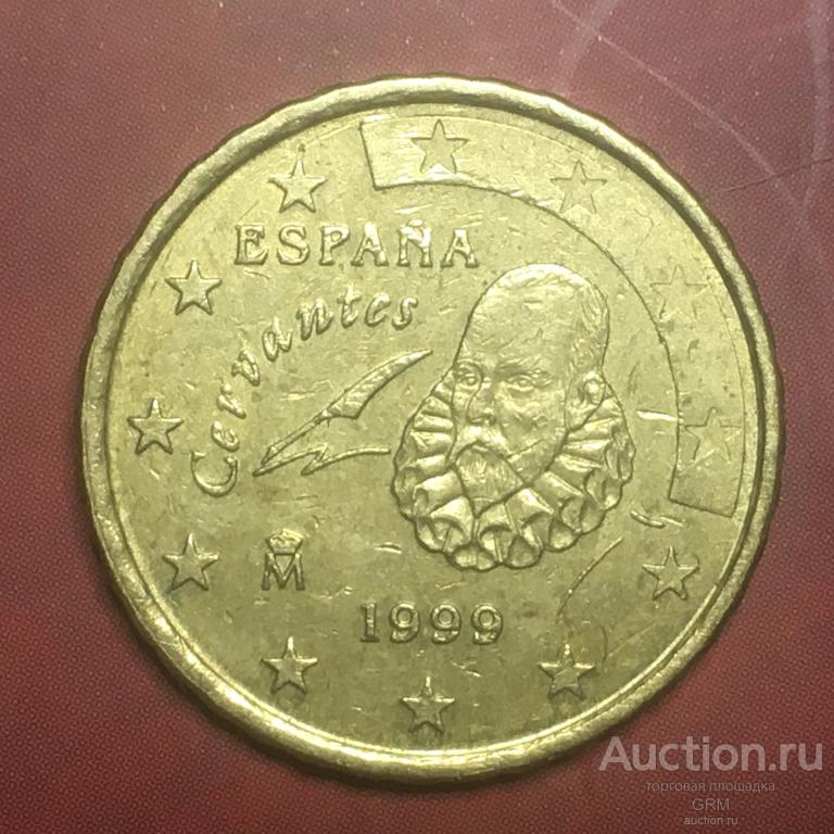 Испания  10 центов, евроцентов, евро центов, 10 cent  1999 год
