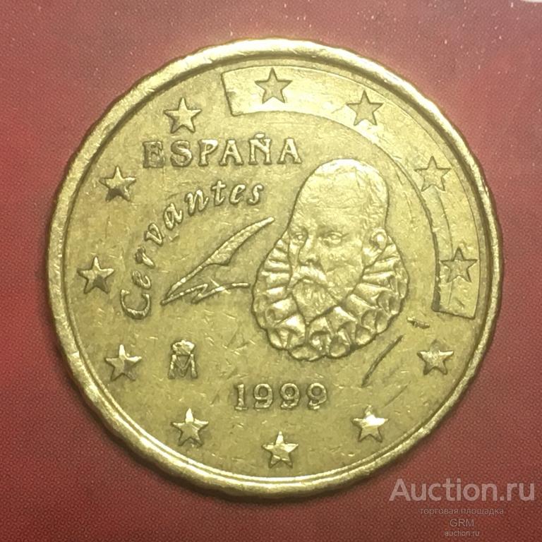 Испания  10 центов, евроцентов, евро центов, 10 cent  1999 год
