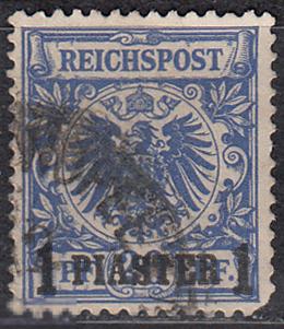 1889 Германия Зарубежный офис Турция Немецкая почта Стандарт Надпечатка № 8 гаш. 3 евро