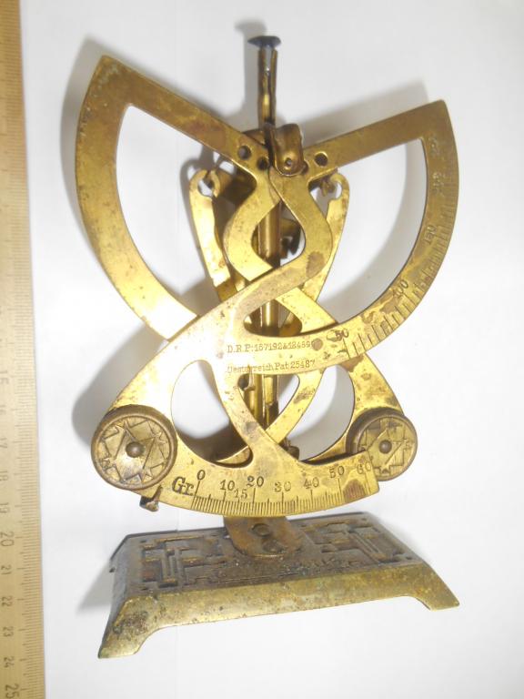 Весы Columbus Клеймо D.R.P. Германия 3 Рейх Рабочие Редкие Состояние