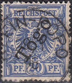 1897 Германия Колонии Того Стандарт Герб Надпечатка № 4 гашеная 16 евро