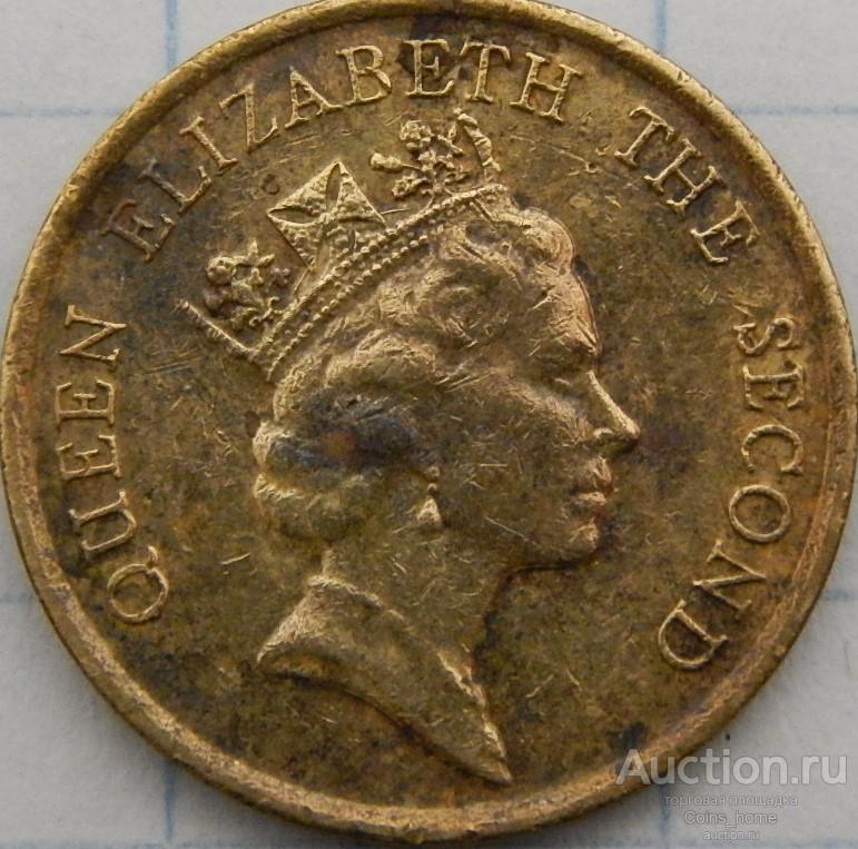 Coins Home Британский Гонконг 10 центов 1991 XF- Лот#5Ex53