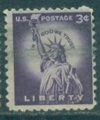США 1954 г. стандарт Статуя Свободы гашеная