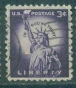 США 1954 г. стандарт Статуя Свободы гашеная