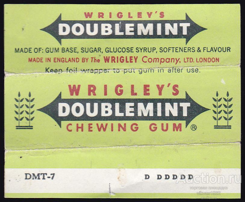 Англия. Wrigley's Doublemint London пластинка v1.3.2