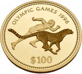 Намибия. 100 доларов 1996 г. Золото. 31,1 гр*0.999 1.0 oz