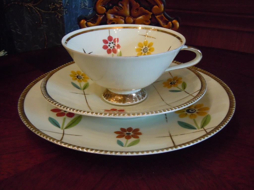 Чайная, кофейная тройка Gebruder Winterling AG, Германия, 1950гг, фарфор.